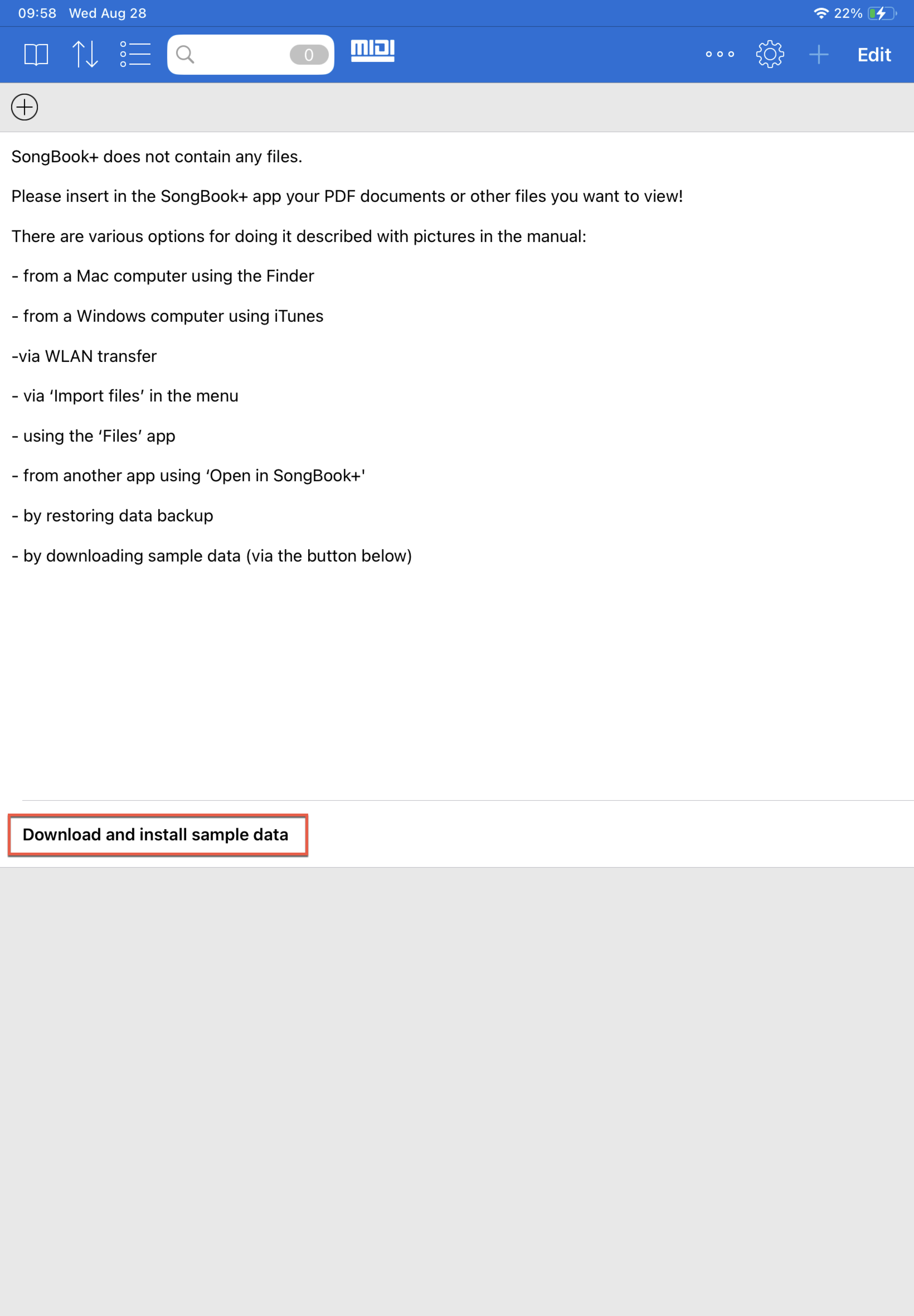 Télécharger les données de démonstration
